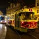 Vánočně vyzdobené tramvaje Praha